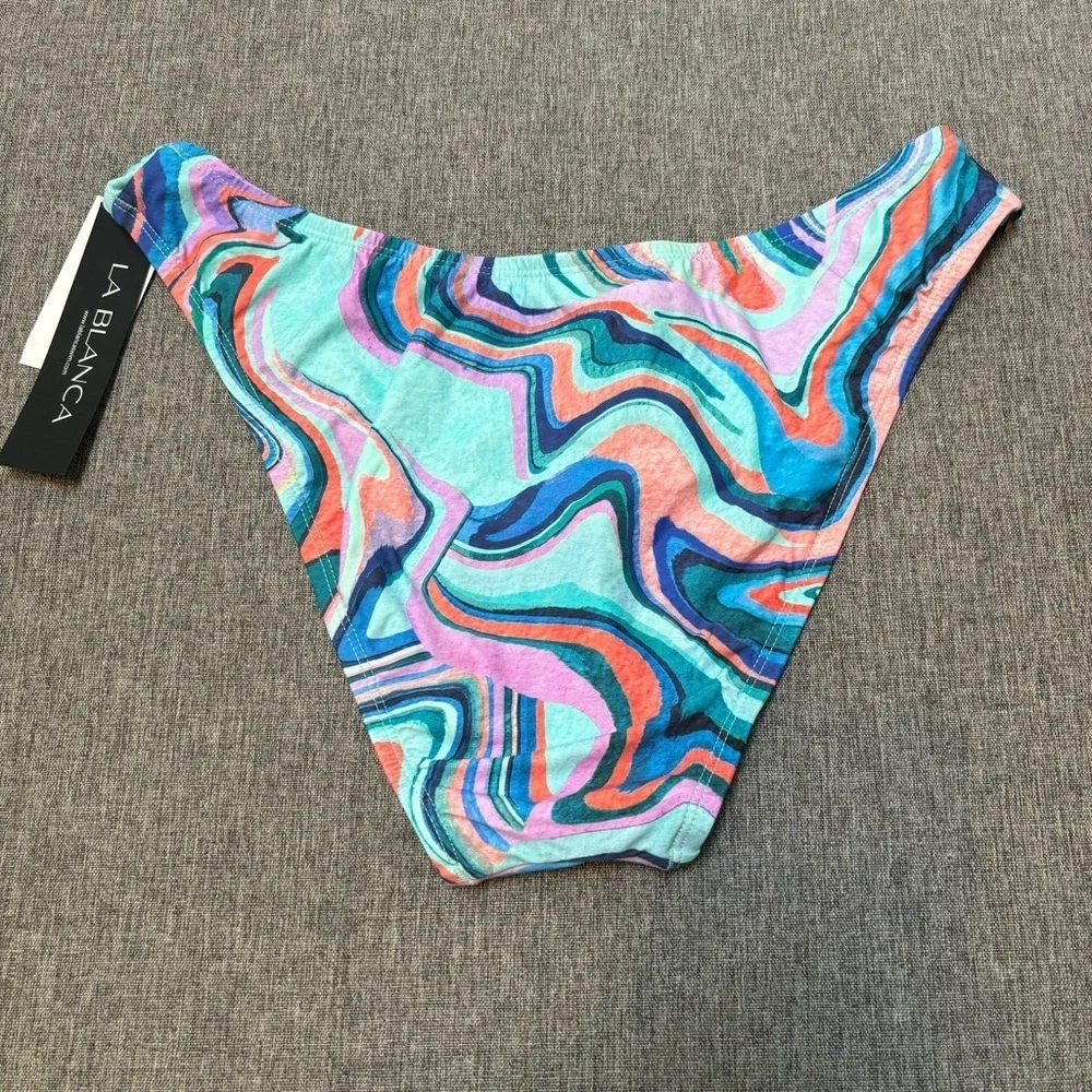 La Blanca Women's Technicolor Side Tab Hipster Bikini Bottom
